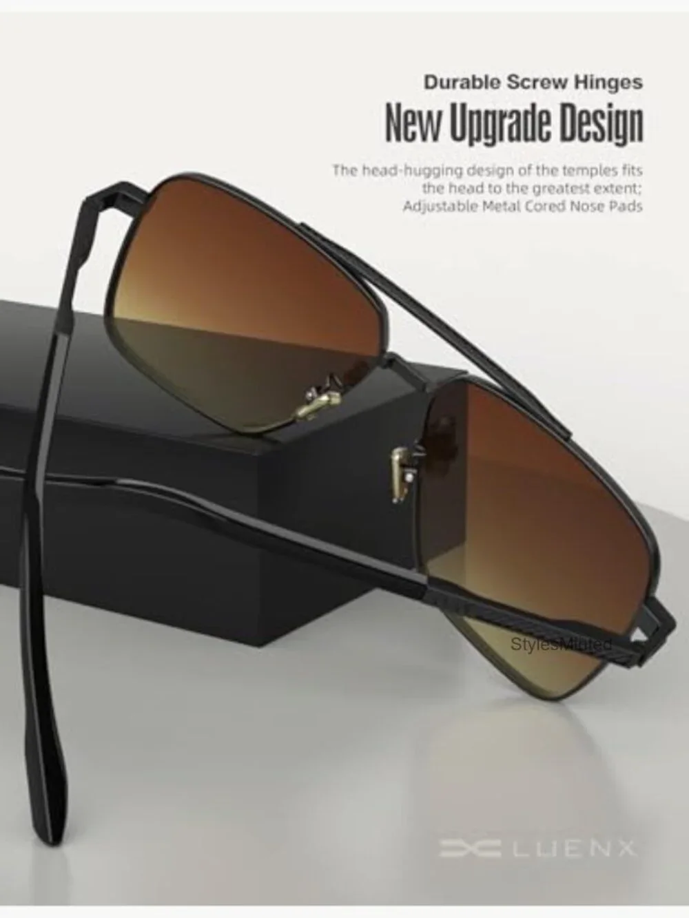 Square Aviator Polarized Sunglasses UV400 Retro Driving Shades